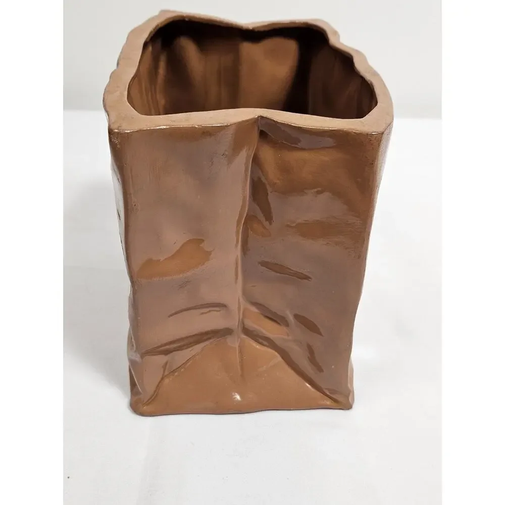 Vintage 1987 Nowell’s Ceramic Paper Bag Design Pot With Large Ducks - Picture 3 of 10